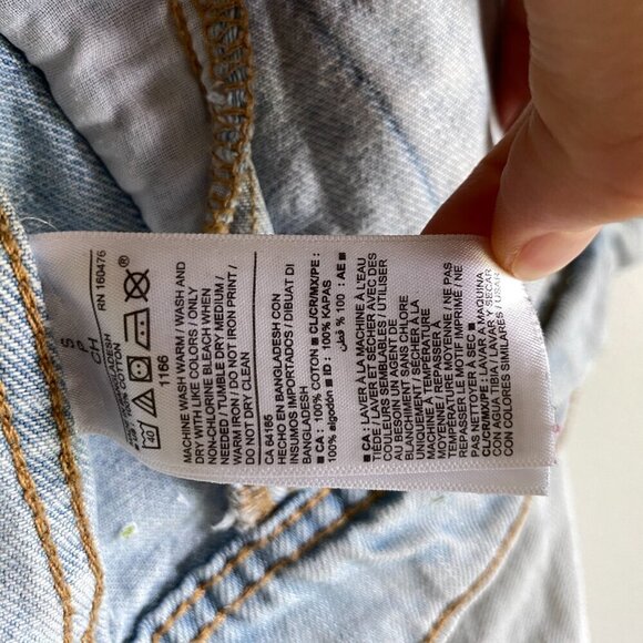 OLD Navy 100% Cotton Embroidered Light Wash Blue Floral Jean Jacket Size XS - Picture 10 of 13